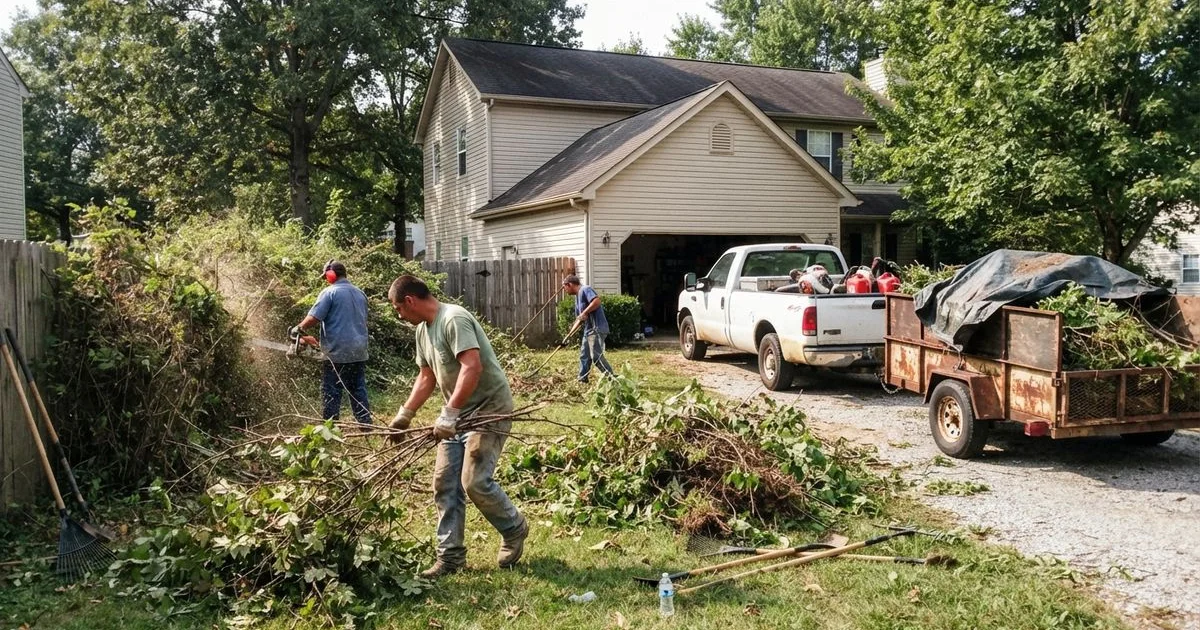 Yard cleanup when downsizing or settling a family home